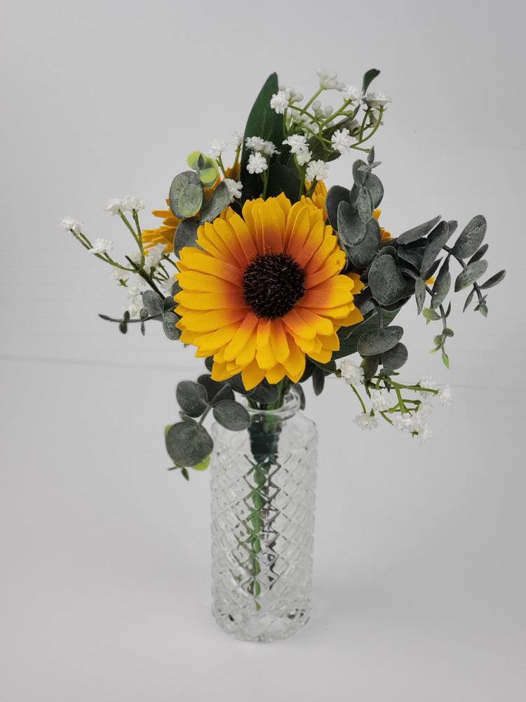 Mini Sunflower Bouquet Bud Vase